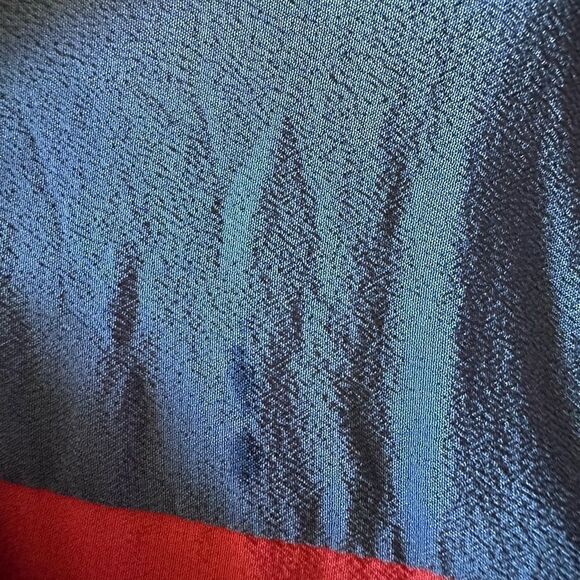 Anthropologie Meadow Rue Silk Tunic Dress in Blue and Red Boho pattern- Size M - Picture 7 of 7